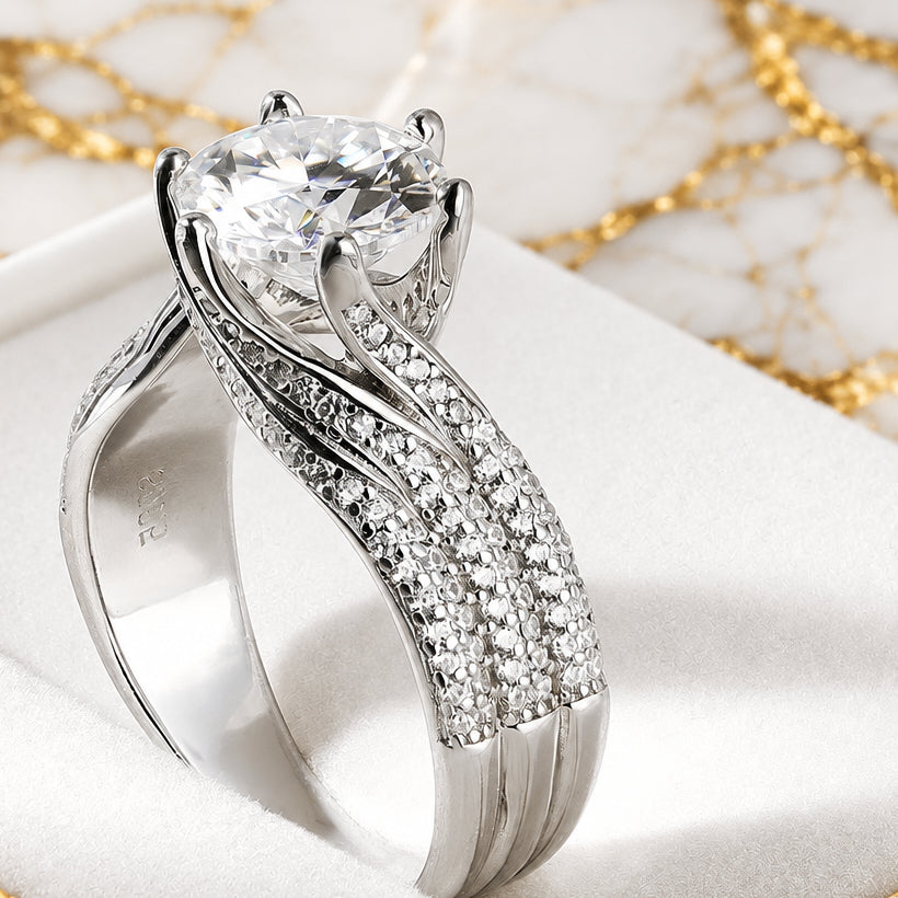 Luxury Moissanite Ring 3 Carats