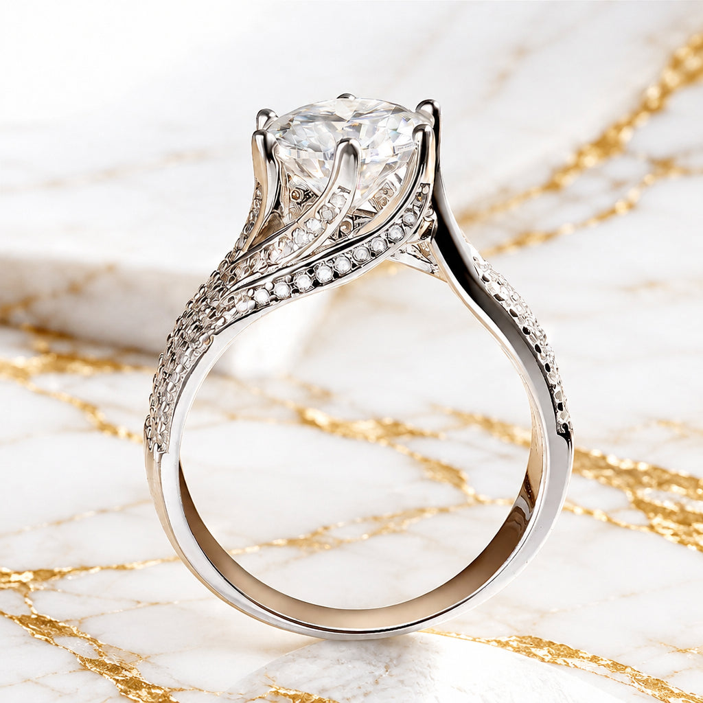 Luxury Moissanite Ring 3 Carats
