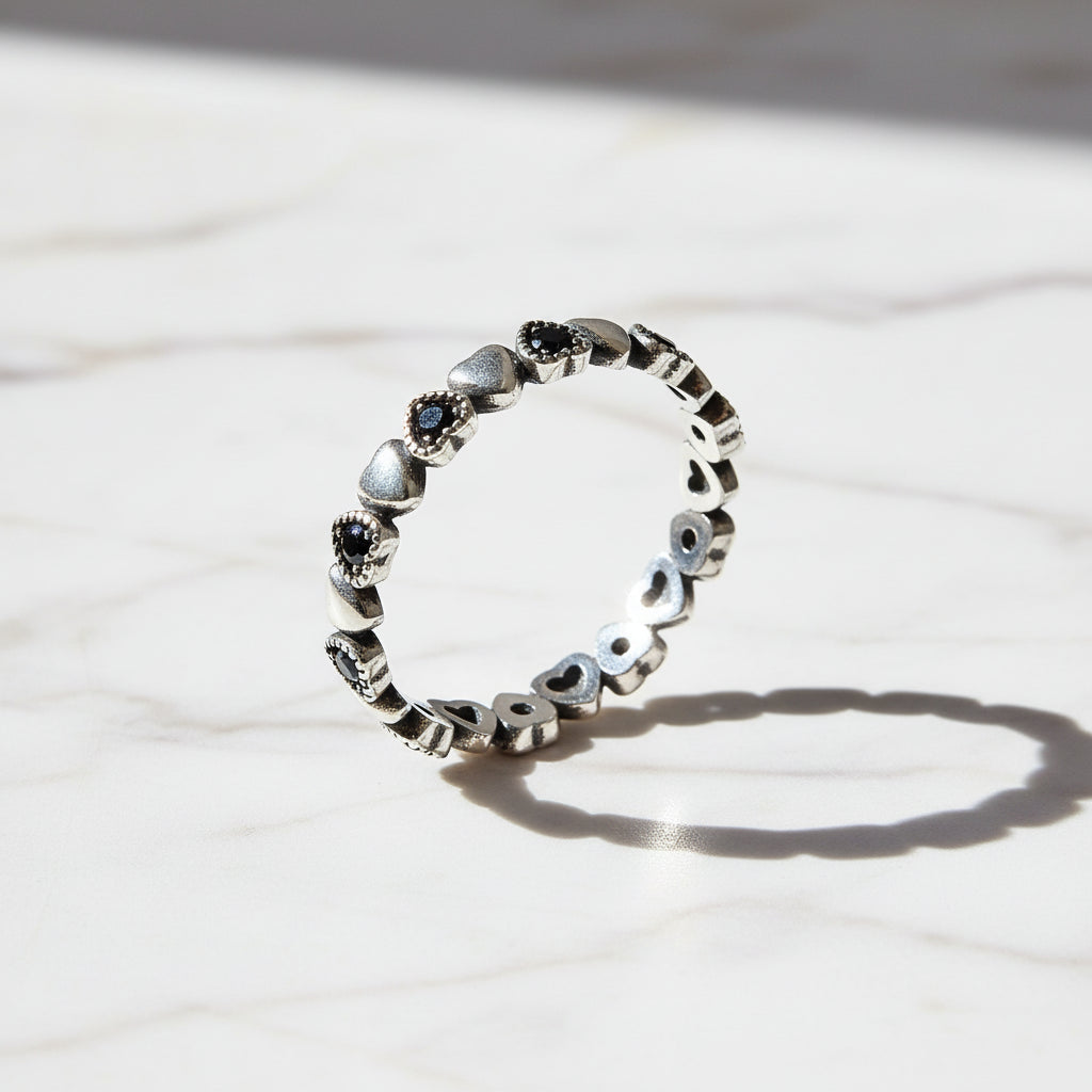 Simple Rings For Women. Sterling Silver 925 With Zircon