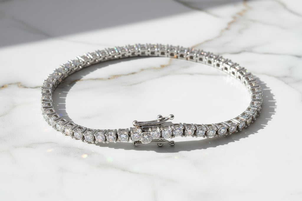 2-3-4-5mm Moissanite Tennis Bracelet S925 Sterling Silver For Women & Men