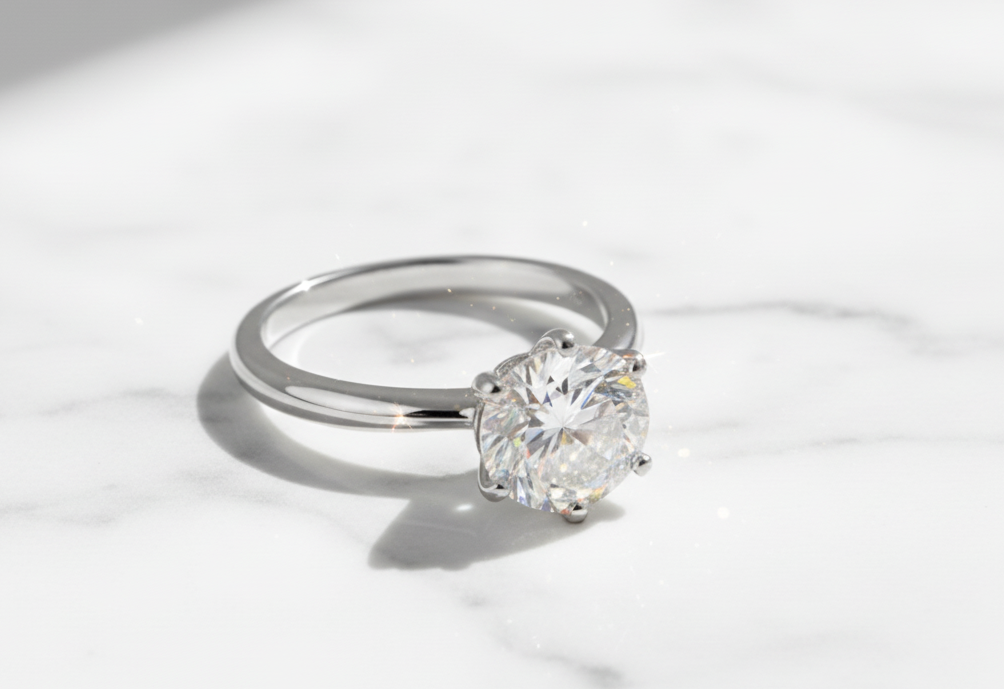 Moissanite Engagement Ring 925 Sterling  Silver