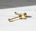 Hoop Earrings S925 Sterling Silver Plated  Gold 18Cts