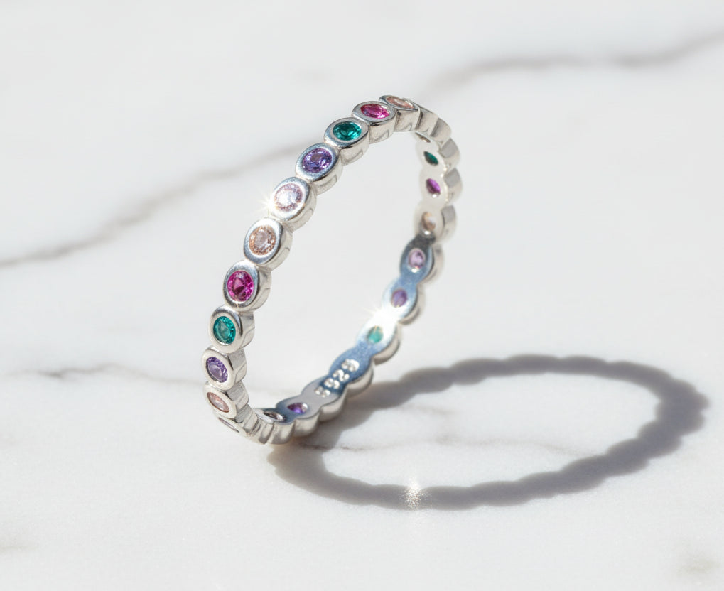 Simple Rings For Women. Sterling Silver 925 With Zircon
