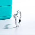 Engagement  Ring moissanite and sterling silver