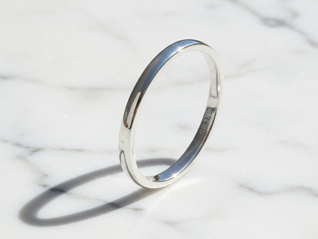 Simple Rings For Women. Sterling Silver 925 With Zircon