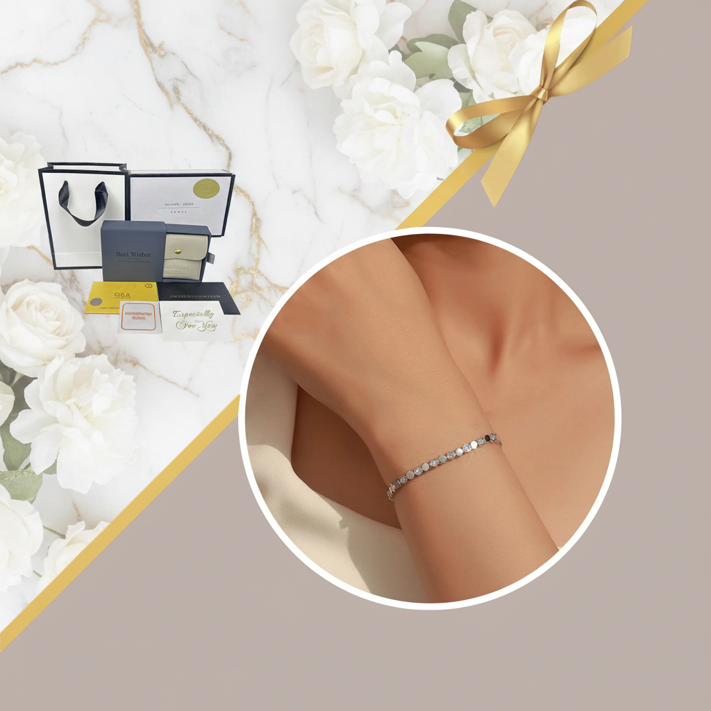 Moissanite Hexagon Bracelet- Sterling Silver S925