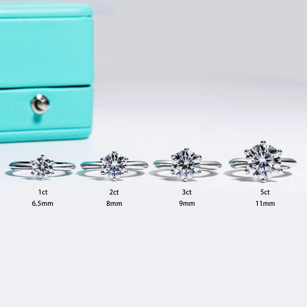 Engagement  Ring moissanite and sterling silver