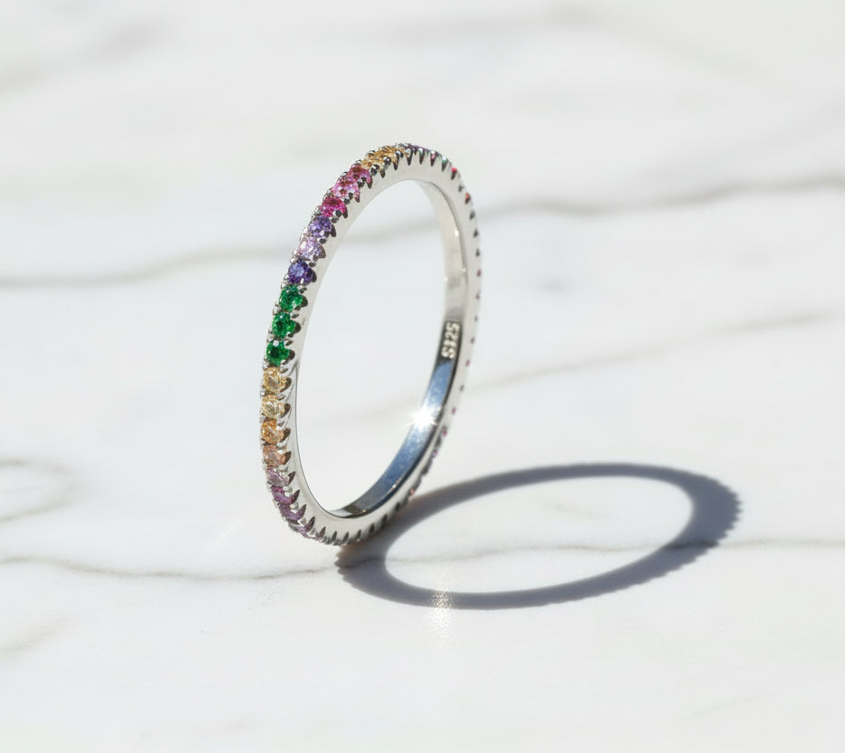 Simple Rings For Women. Sterling Silver 925 With Zircon