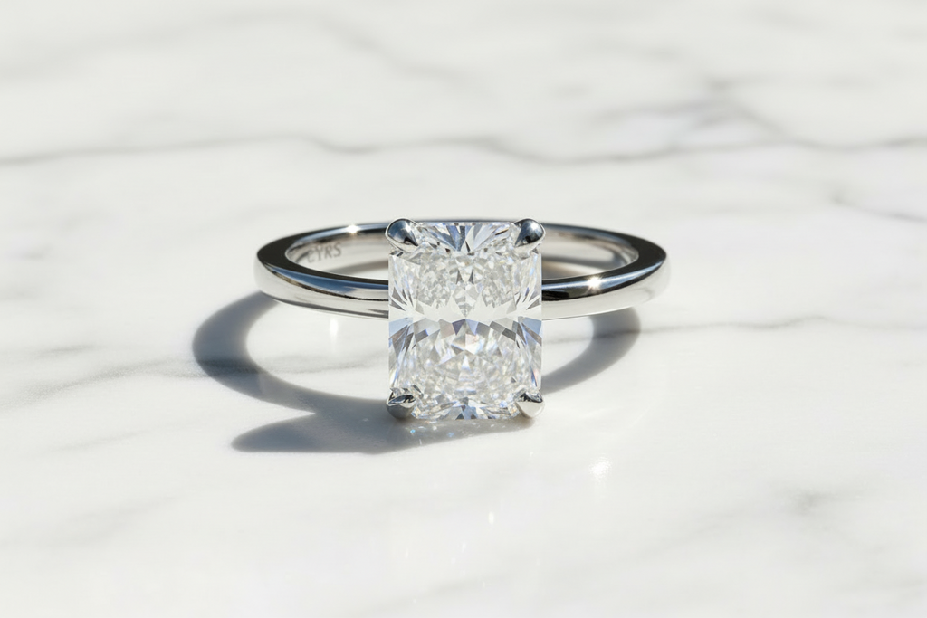 Moissanite Engagement Ring 925 Sterling  Silver