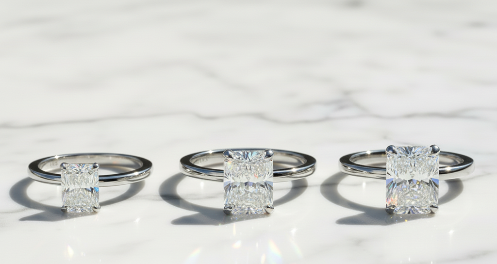 Moissanite Engagement Ring 925 Sterling  Silver