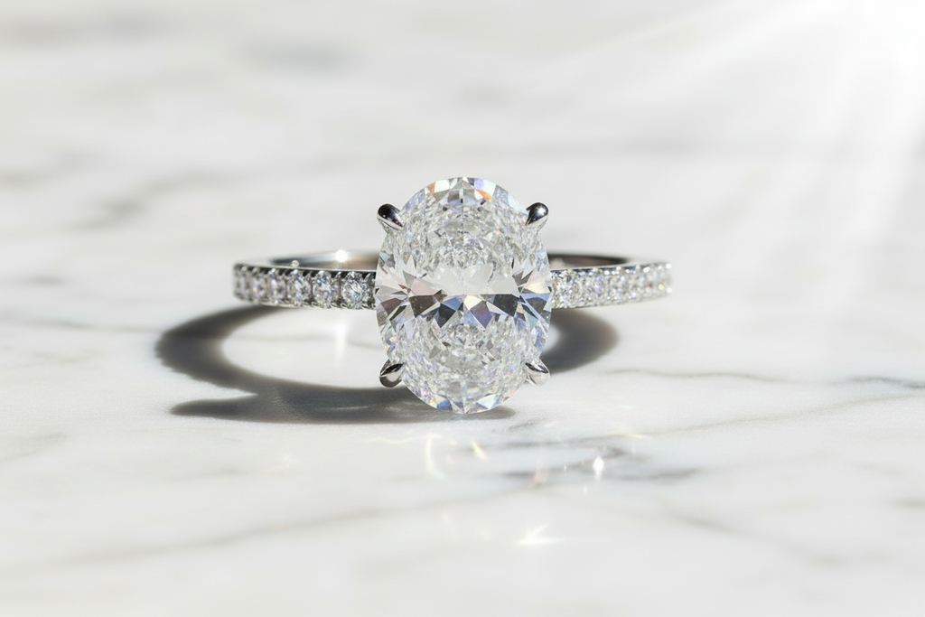 Moissanite Engagement Ring 925 Sterling  Silver