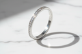 Moissanite Wedding Band 925 Sterling Silver Eternity. Platinum Plated