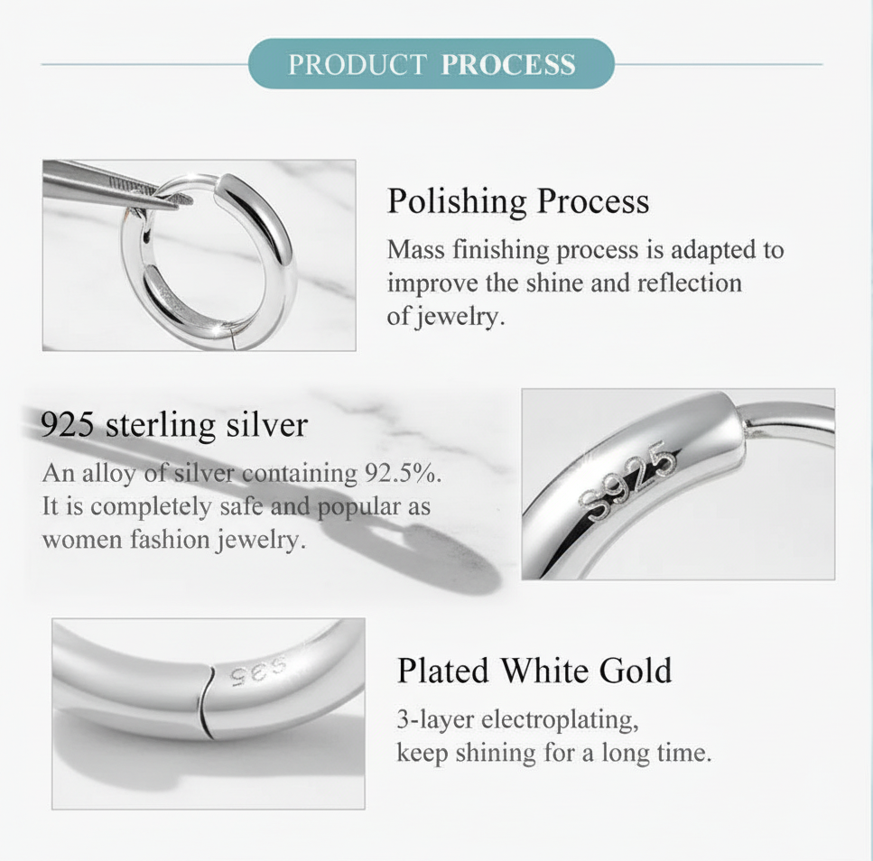 Minimalist Huggie Hoop Earrings, 18K Gold Plated