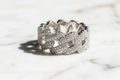 Full Moissanite Ring S925 Sterling Silver Plated White Gold For Men And Women