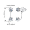 Double Moissanite Stud Earrings