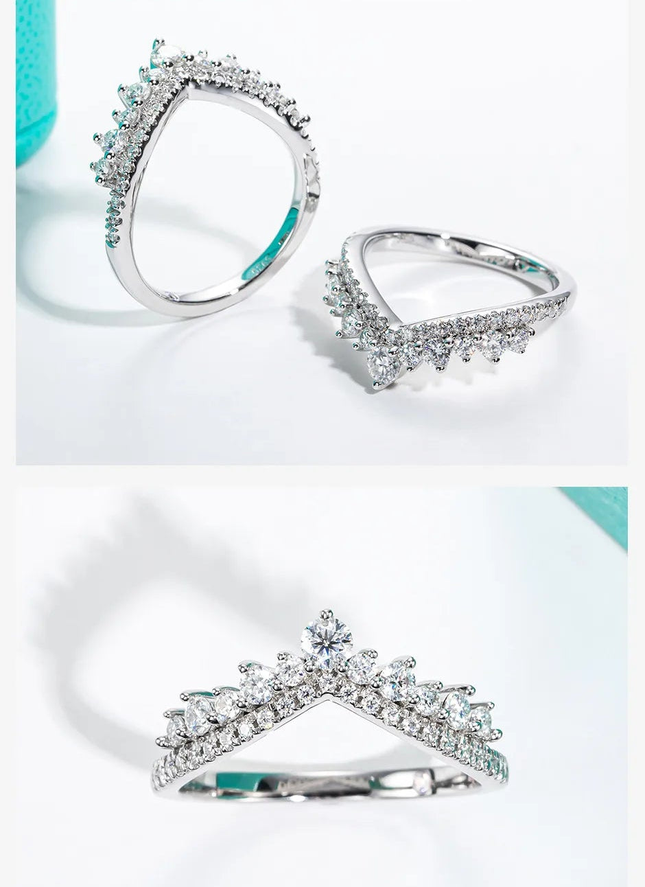 Rings 3mm D Color Moissanite Wedding Bands 18k Gold Plated 925 Sterling Silver. Bridal Ring Set