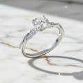Élégance Infinie – Bague Solitaire Moissanite 1 Carat