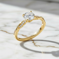 Élégance Infinie – Bague Solitaire Moissanite 1 Carat