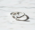 Open Ring Warm Love Hand Adjustable Glossy Ring for Women. Sterling Silver 925
