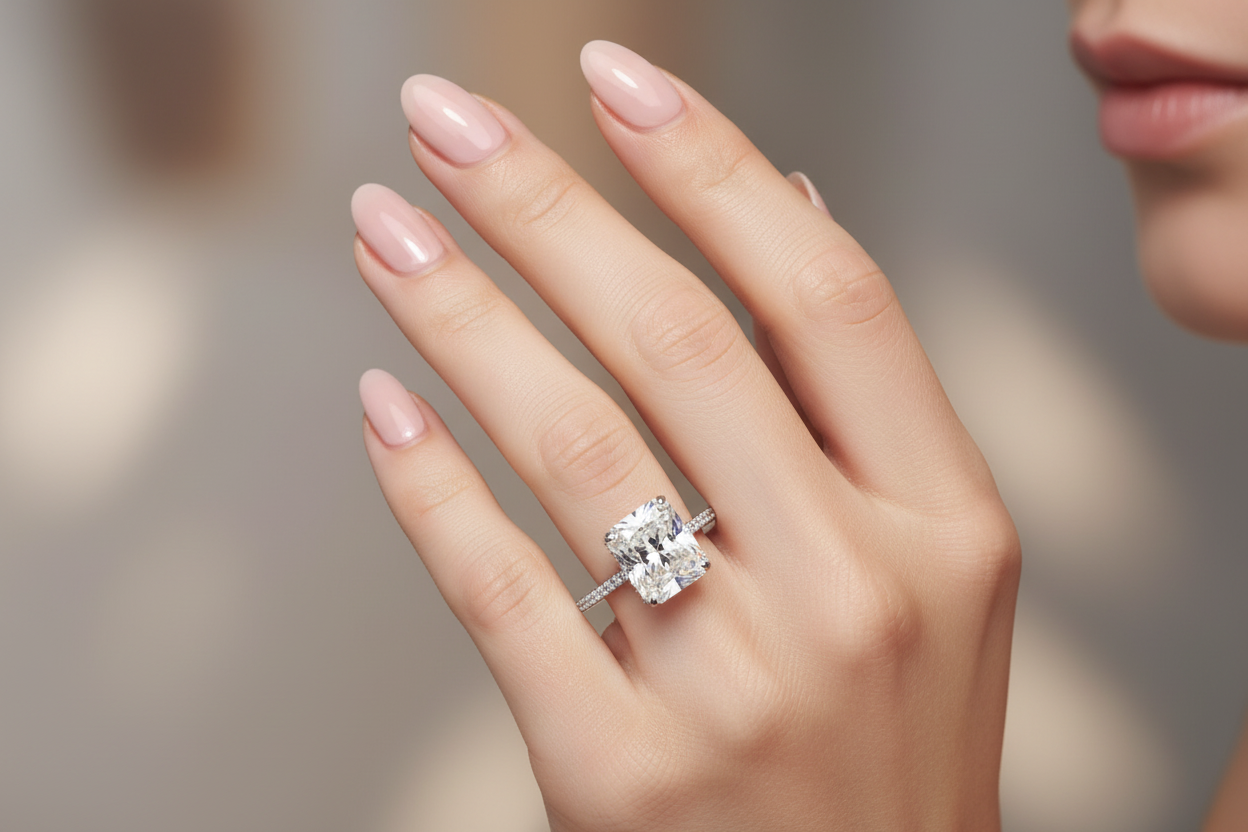 Bague Éternelle Élégance – Moissanite Taille Émeraude sur Argent Sterling 925