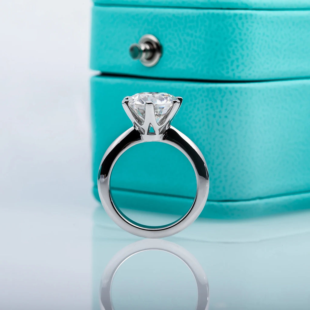 Engagement  Ring moissanite and sterling silver