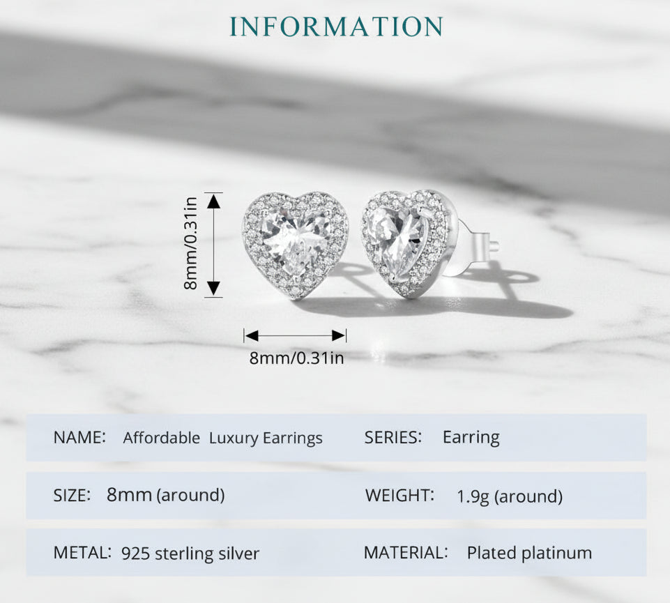 Halo CZ Stud Earrings Hypoallergenic Sterling Silver 925