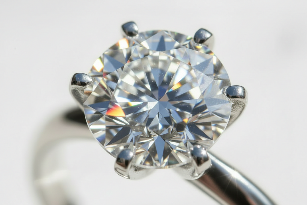 Moissanite Engagement Ring 925 Sterling  Silver