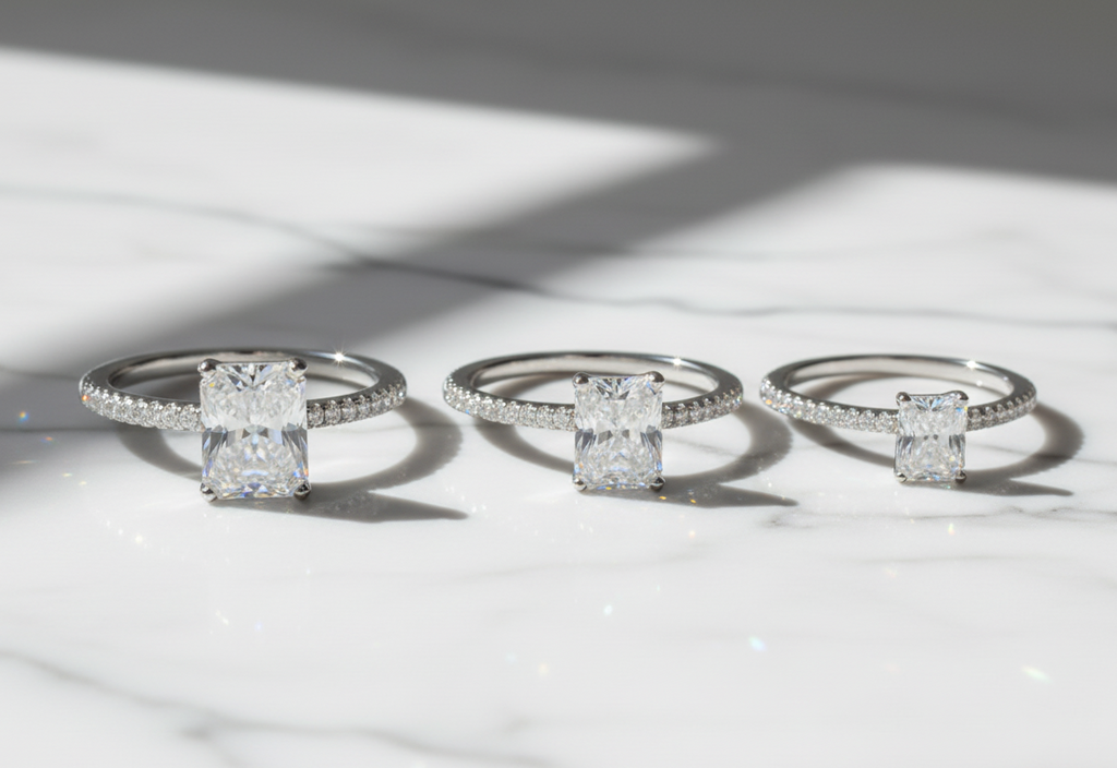 Bague Éternelle Élégance – Moissanite Taille Émeraude sur Argent Sterling 925
