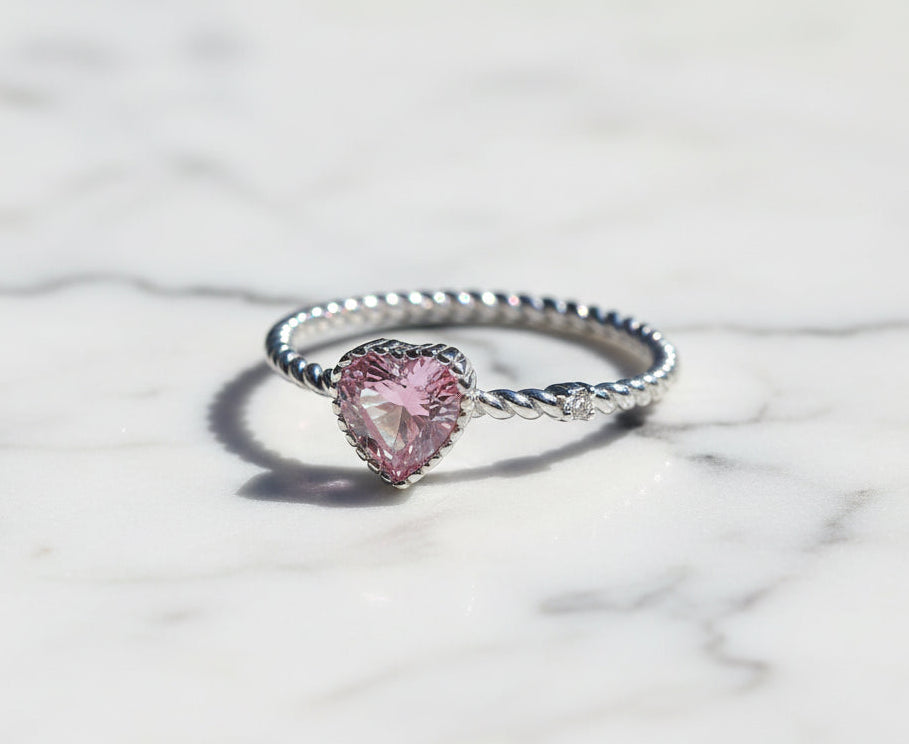 Simple Rings For Women. Sterling Silver 925 With Zircon