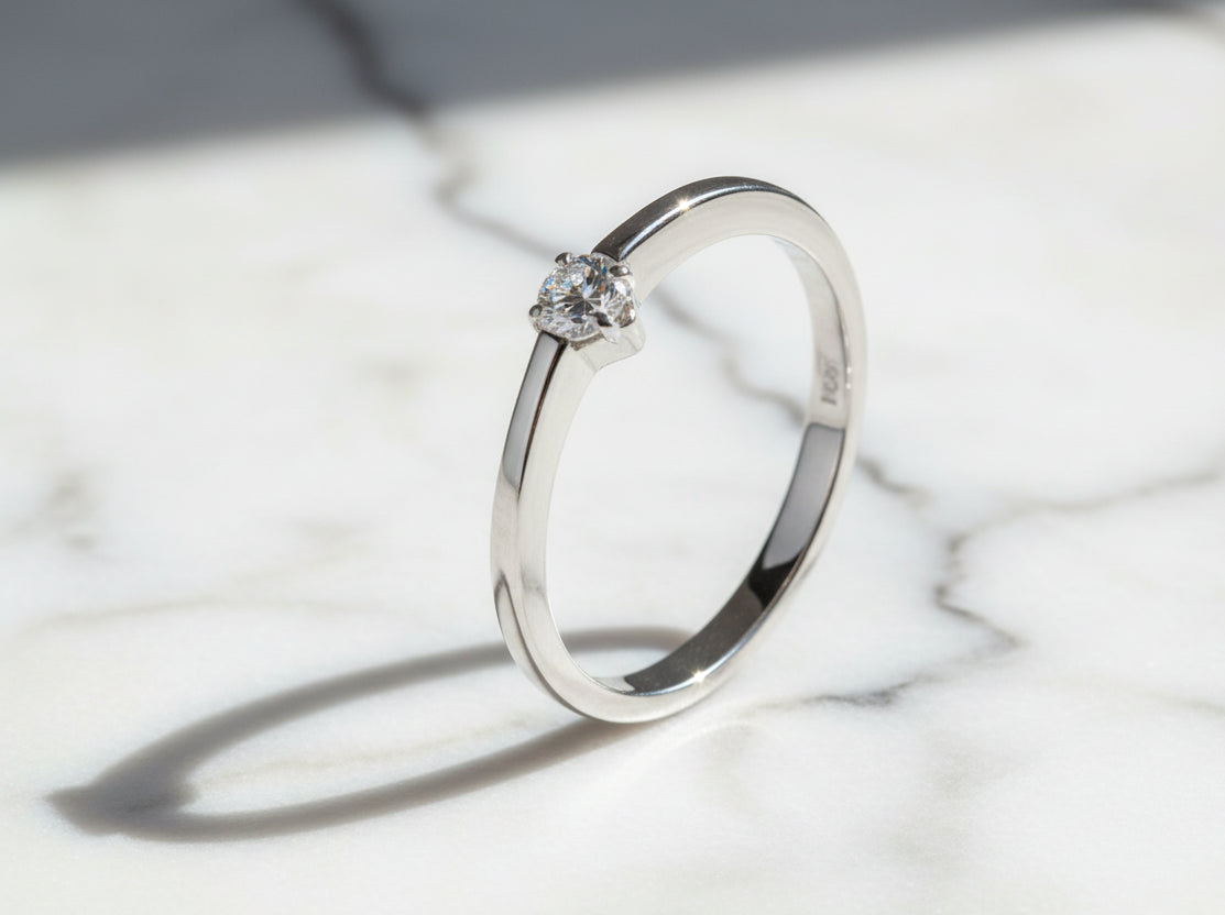 Simple Rings For Women. Sterling Silver 925 With Zircon