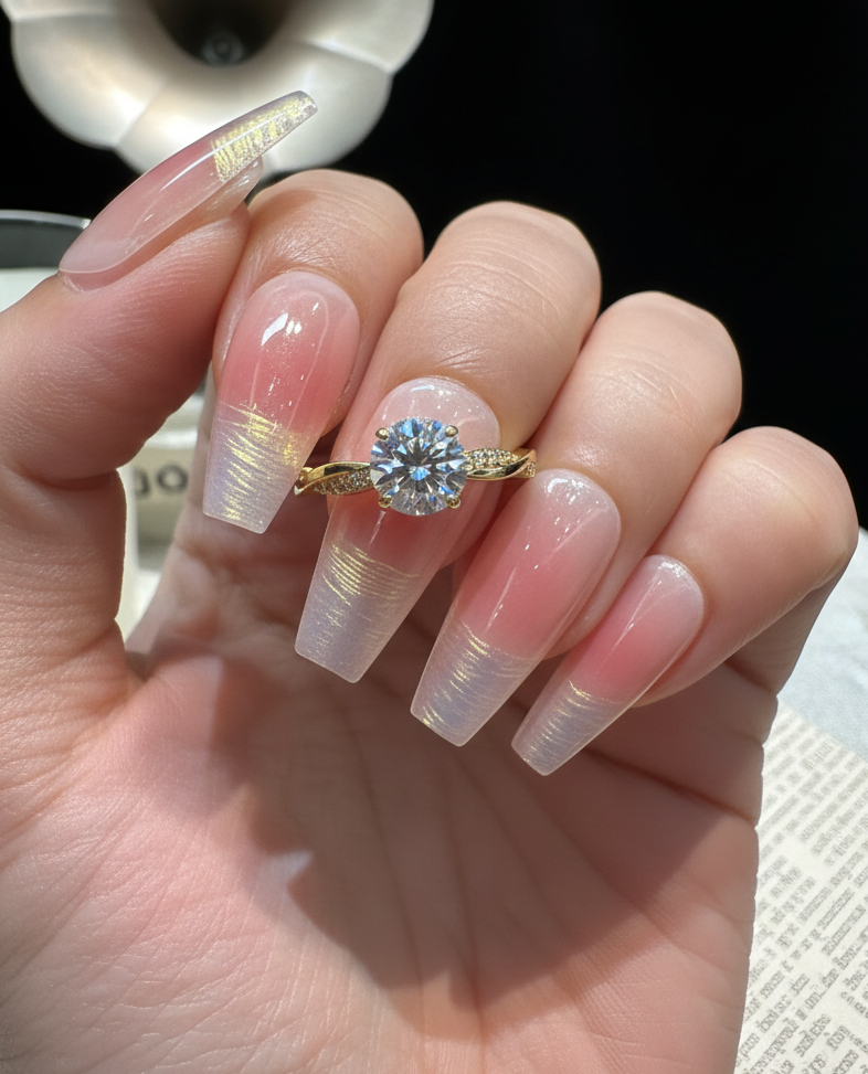Élégance Infinie – Bague Solitaire Moissanite 1 Carat