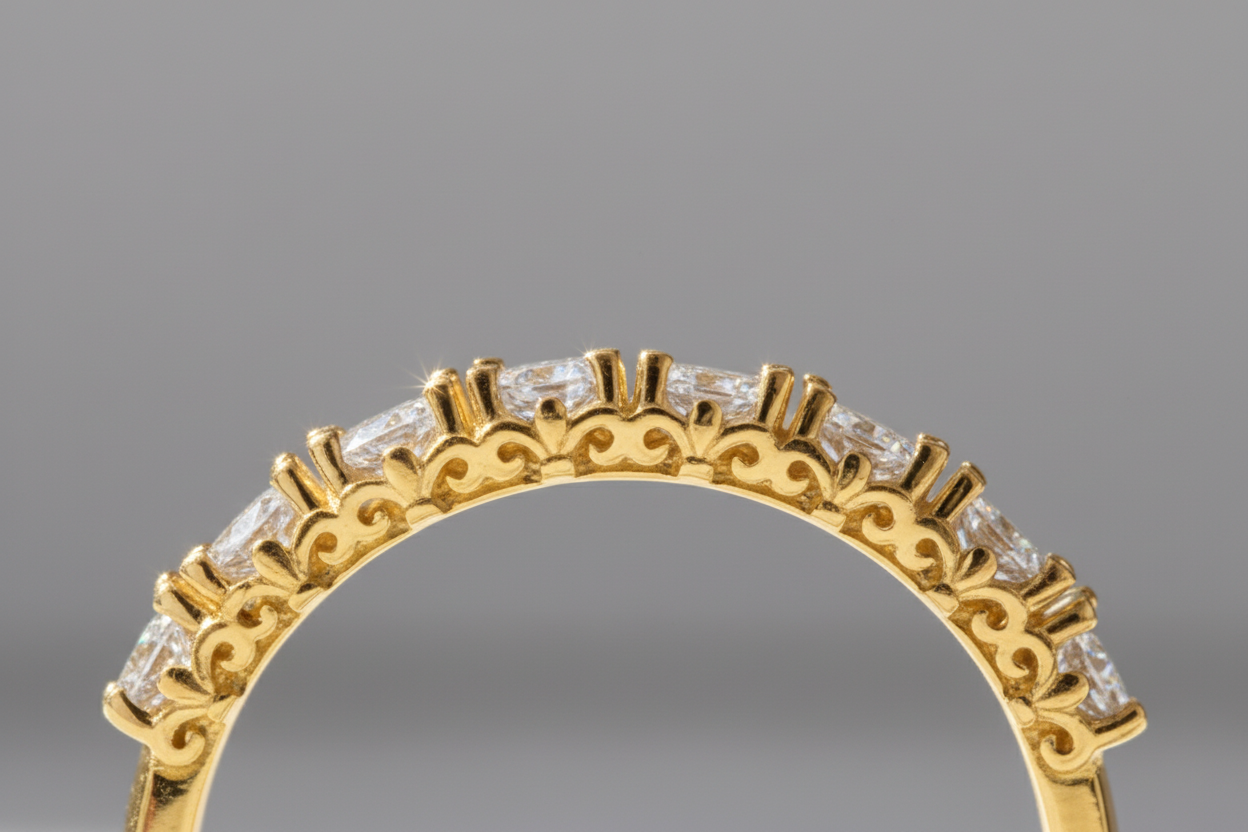 Bague Éclat Infini – Demi-Éternité en Moissanite sur Argent Sterling 925