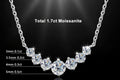 Moissanite Diamond Necklace for Women S925 Sterling Silver  Plated White/Yellow Gold 18cts