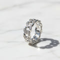 Full Moissanite Ring S925 Sterling Silver Plated White Gold For Men And Women